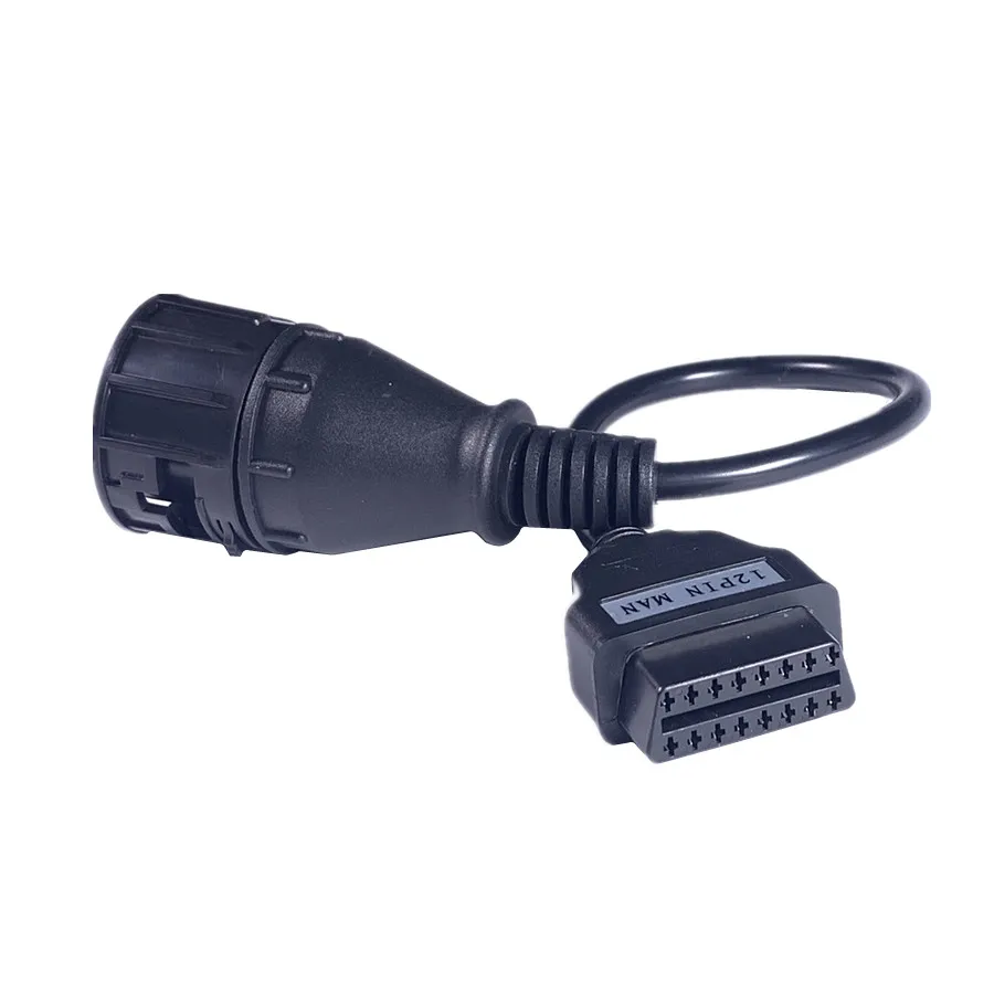 MA--N 12pin to 16PIN OBD2 Cable for MA--N Auto Scanner 12 PIN OBD Convert Adapter Truck Diagnostic Tool Connector