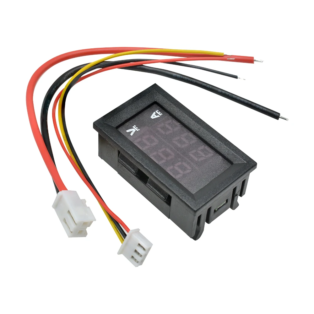 Voltímetro Digital de CC de 4,5 V a 30V, medidor de Panel de voltaje rojo/azul/verde para coche y motocicleta electromóvil de 6V y 12V