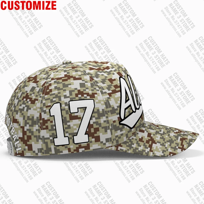 American Baseball Cap Camo Free Custom Name Number Team Logo Football Allen Usa Hat Travel Josh Us Flag 17 United State Headgear