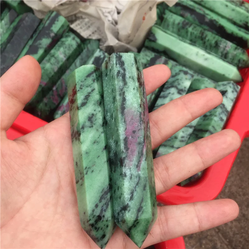 

2.2LB Wholesale natural epidote quartz crystal point for home decoration