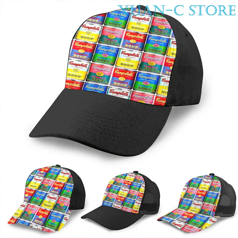 Campbells' Tomato Soup Print Basketball Cap men women Fashion all over print black Unisex adult hat