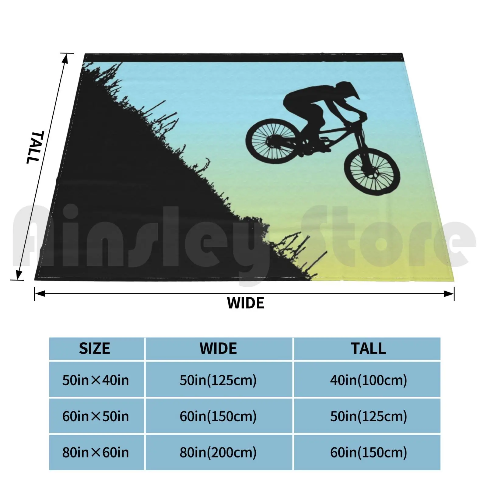 Mountain Bike Extream Downhill Blanket Fashion Custom Mountain Bike Bike Trail Running Adventure Mountain