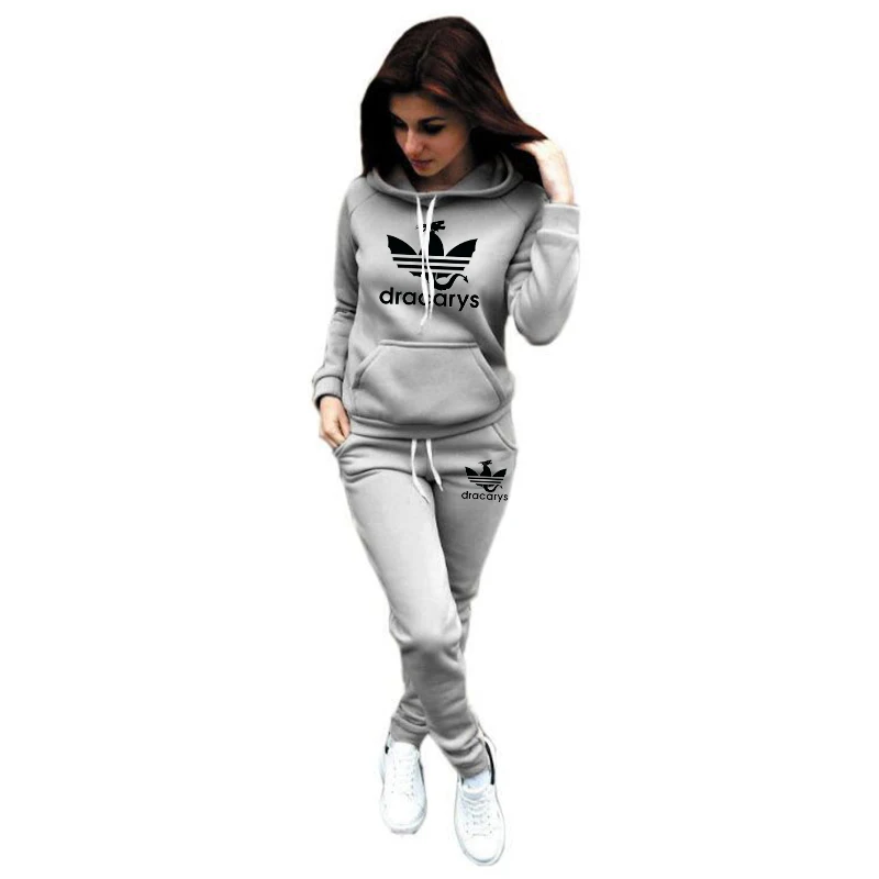 Women's Tracksuit Hoodies 2 Piece Set Sweatshirt + Pants Women Sport Suit Winter And Autumn Sportswear