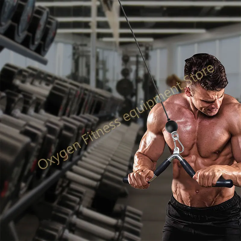 

27-дюймовый V-образный стержень Нескользящий стержень для упражнений Трицепс Pushdown V-образный стержень Ручка для вытягивания в домашнем тренажерном зале V-образный стержень Насадки для гребного тренажера
