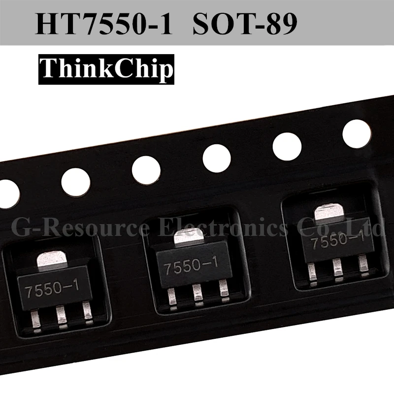 (20 pcs) HT7550-1 S0T-89 HT7550 7550 SMD Fixed LDO Voltage Regulator