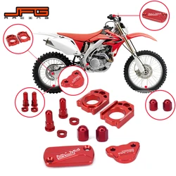 Motorcycle Brake Fluid Reservoir Cover Axle Block Set For HONDA CR125R CR250R CRF250R CRF250X CRF450R CRF450X CRF250RX CRF450RX