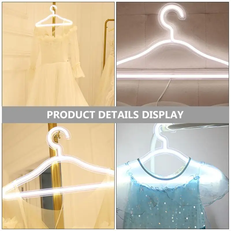 LED Neon Light Decoration Light Sign Clothes Stand USB Powered Neon Light Decoration Lampative Lights Hanger Light for Bedroom