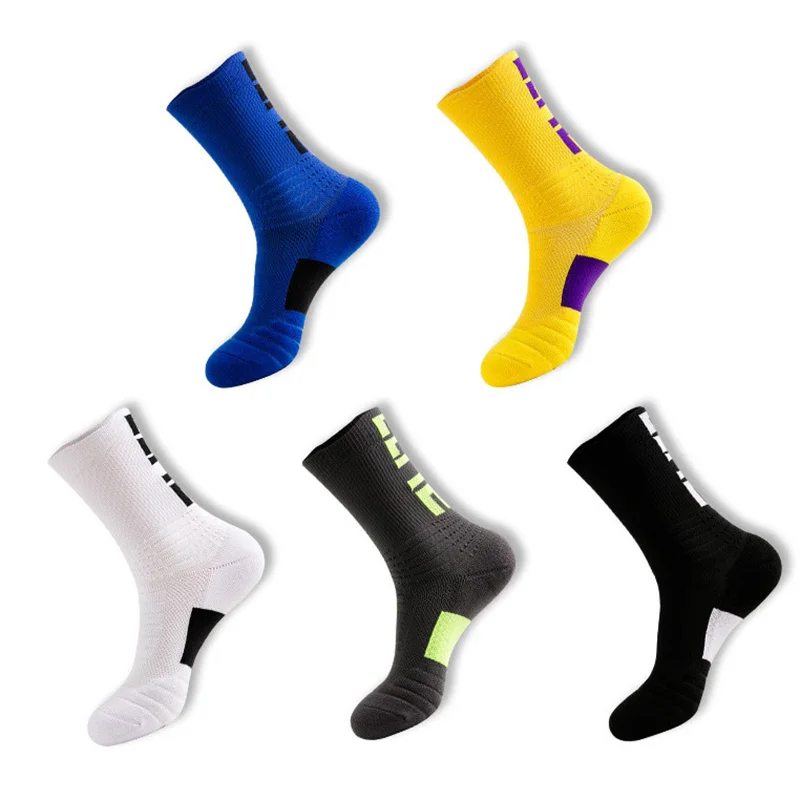 Sports Crew Socks Performance Mens Athletic Breathable Basketball Running Sock Summer Fashion Crazy Letter  Walking Cycling Sock