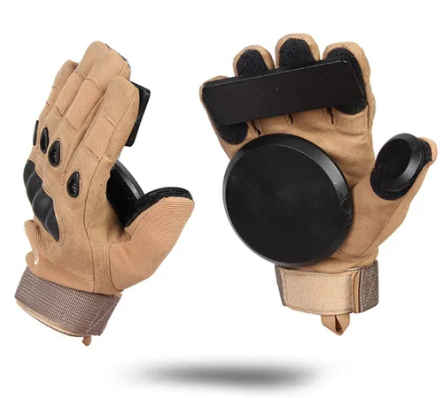 Guantes para monopatín de descenso, equipo de seguridad para rodillos, guantes deslizantes para longboard con deslizador, accesorios de skate para Peny, tabla larga