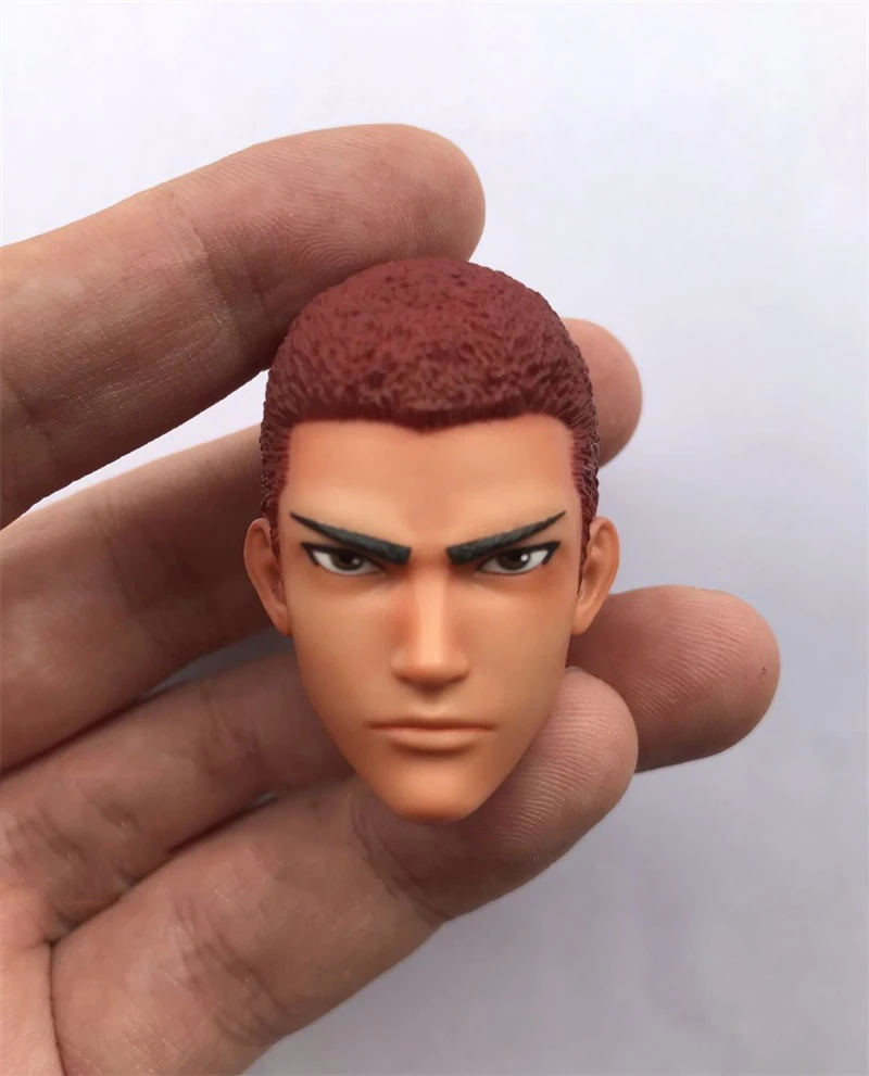 W magazynie na sprzedaż 1/6 figurki z kreskówek koszykówka Yingmu Power Forward rzeźba męskiej głowy dla zwykłych 12-calowych lalek figurki