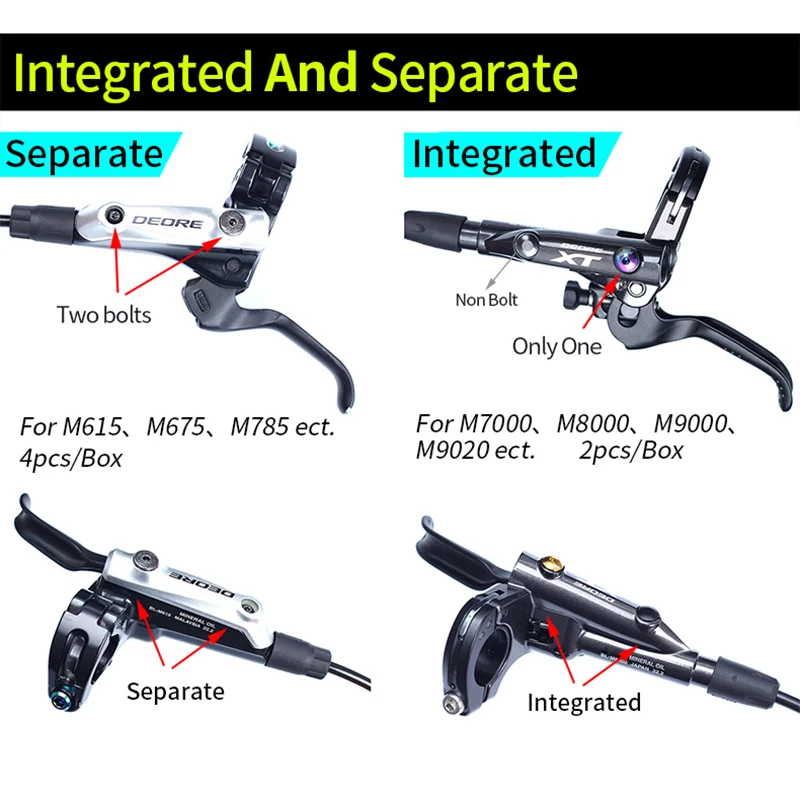 RISK A Whole/Separate Oil Cylinder Lid Bolts for Shimano Bike Brake Lever Titanium Disc Fixed Screw Bicycle Hydraulic Brake Bolt