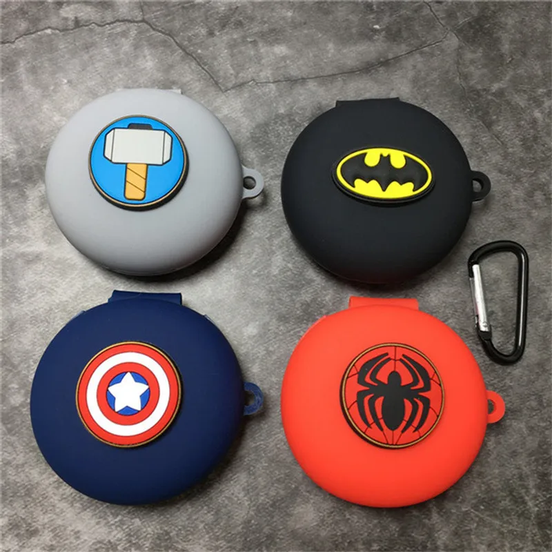 Disney Marvel Earphone Case for OPPO ENCO W31 Cartoon Soft Silicone Wireless Bluetooth Headphone Cover Charger Box With Hook