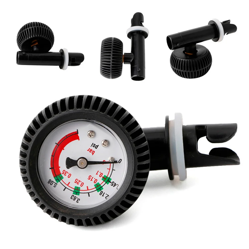 Kayak Boat Rubber Dinghy Air Pressure Gauge Tester Measurement Inflatable Boat Single Barometer With Hand Pump Kayak Accessories