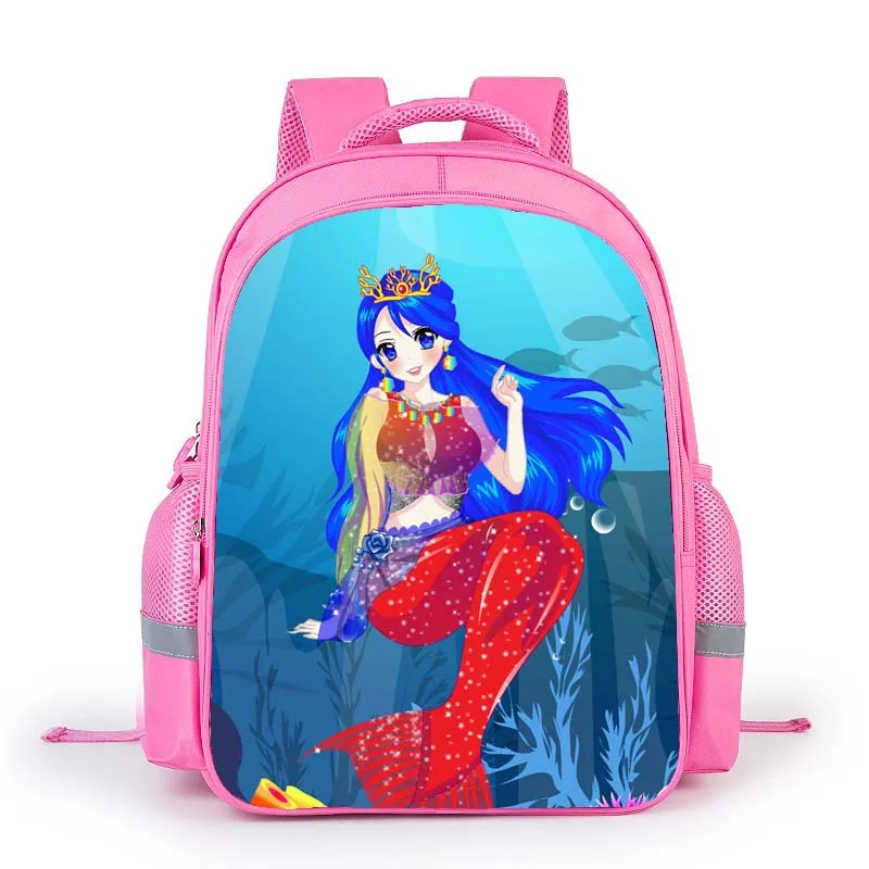 Disney-mochila De la Sirenita Ariel para niños, morral escolar de princesa, bolsas de libros para adolescentes