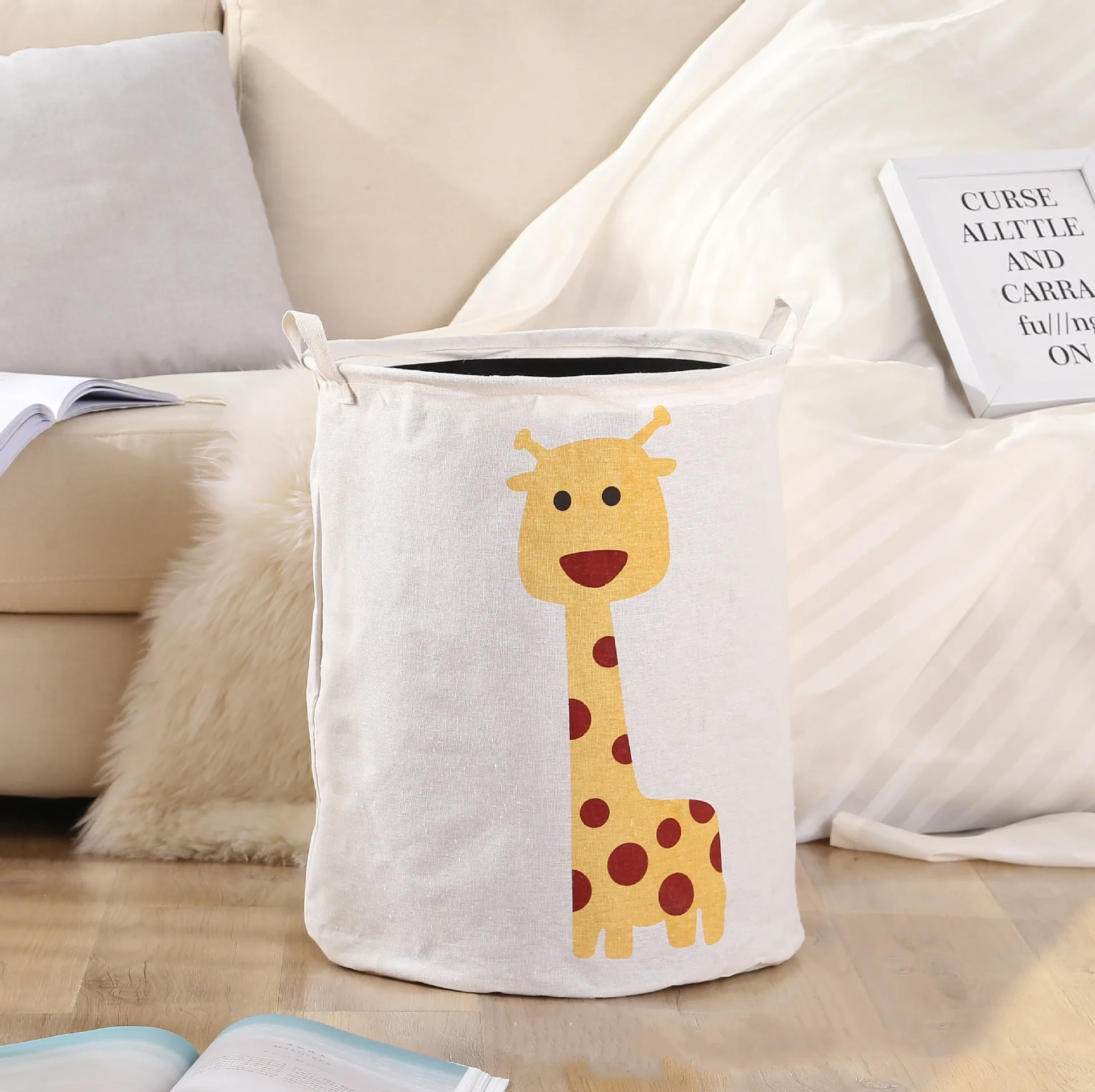 Cesta de lavandería súper grande de 40x50cm con cordón, ropa sucia redonda, juguetes, cubo plegable, antipolvo, gran barril de almacenamiento