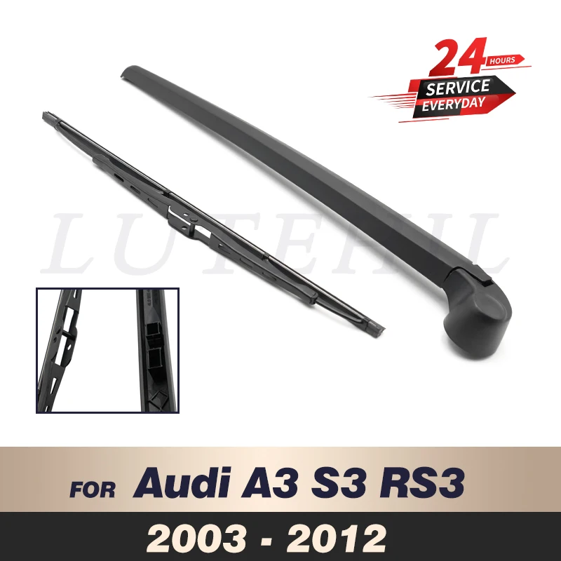 

Wiper 14" Rear Wiper Blade & Arm Set Kit For Audi A3 S3 RS3 8P 8P1 8PA Windshield Windscreen Rear Window