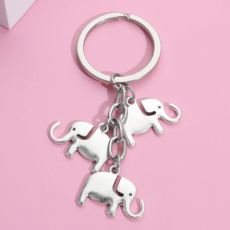 Cute Keychain Jewellery Design Key Ring Baby Elephant Key Chains Animal Gifts For Women Men Handbag Accessorie Jewelry Handmade