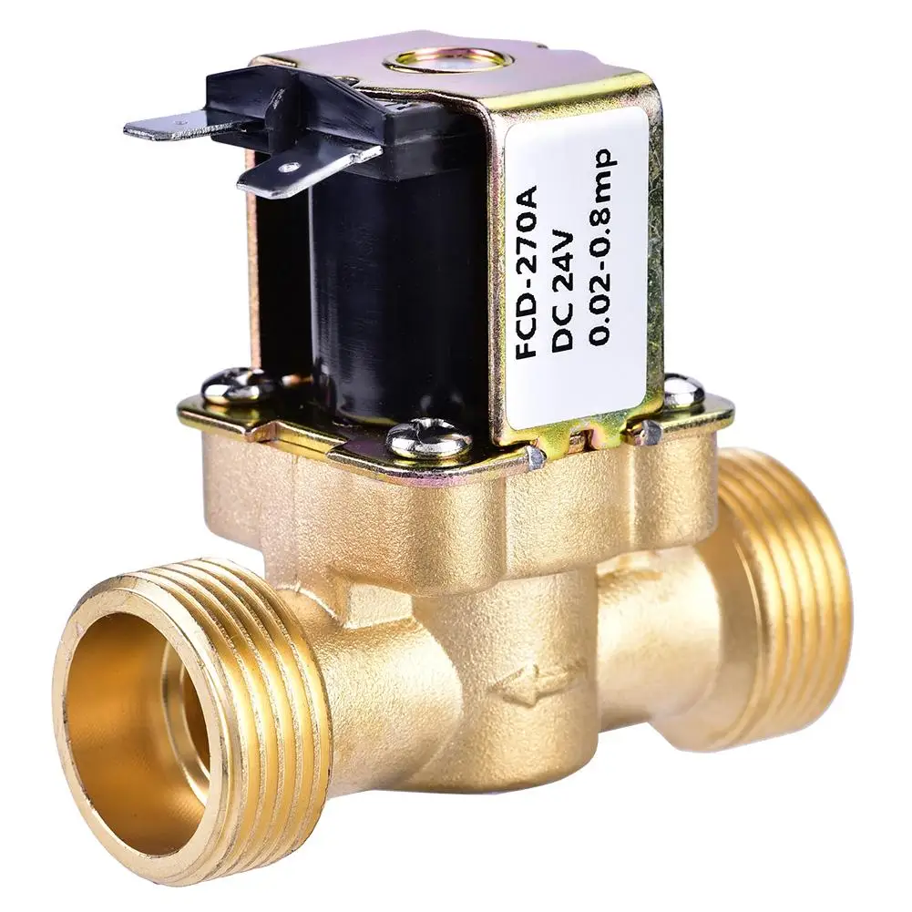 

Brass 6 Points Water Inlet Valve Solenoid Valve DC 24V Normally Closed Water Inlet Switch 220mA 0.02 - 0.8MPa