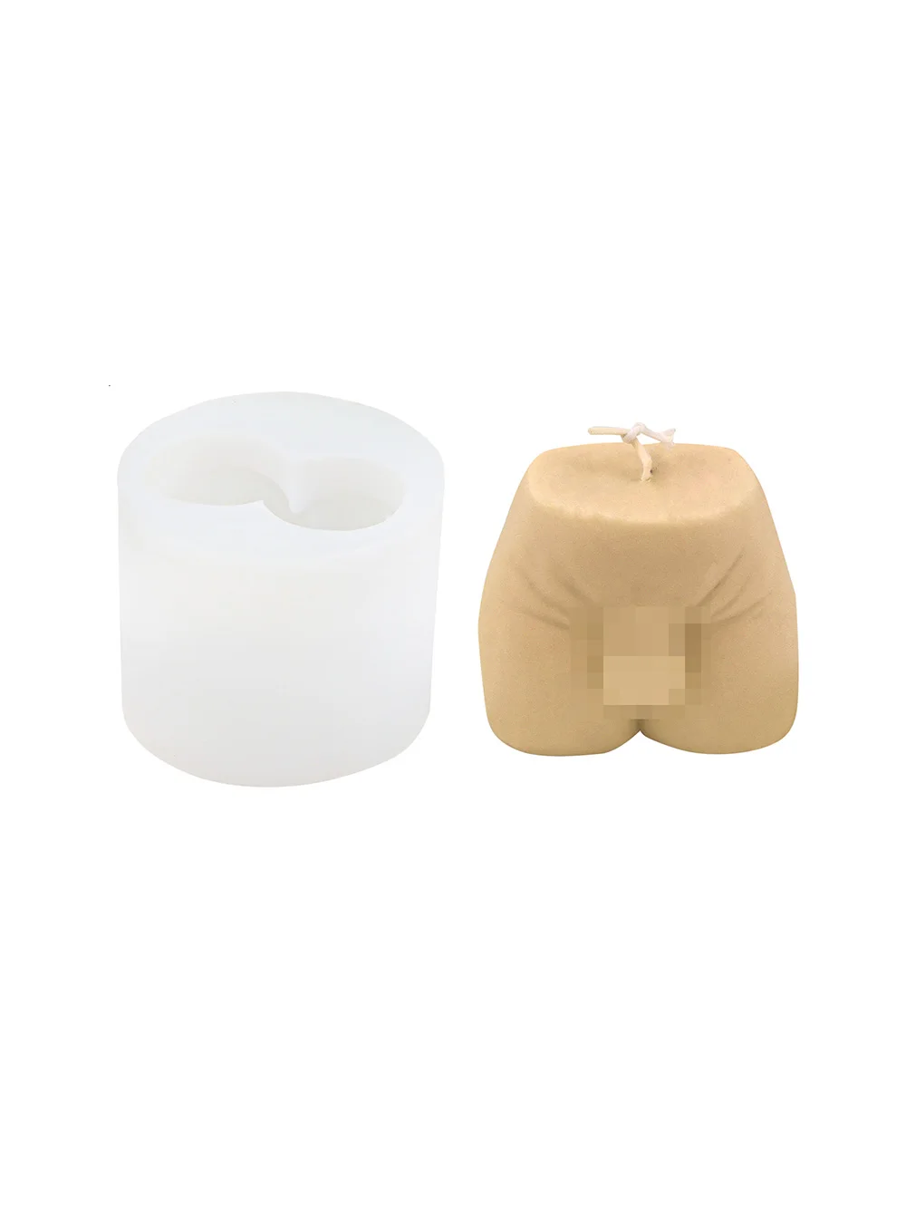 DIY Man Male Hip Body Silicone Mold 3D Candle Mold Aromatherapy Candle Gypsum Resin Food Silicone Mold Home Decoration