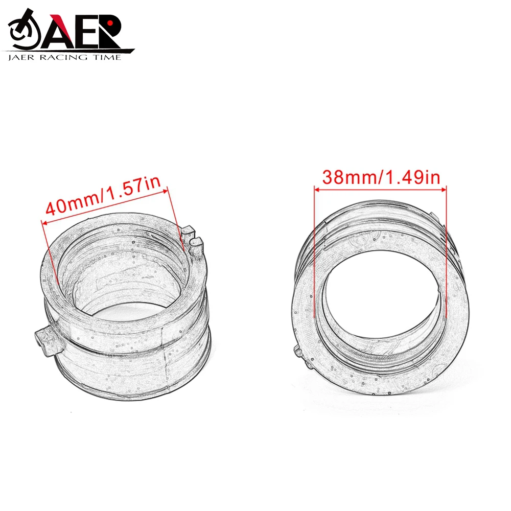 2PCS Motorcycle Carburetor Interface Manifold Adapter For Honda Steed 400 VRX400T NC33 VT600C VLX NV600 Shadow 600