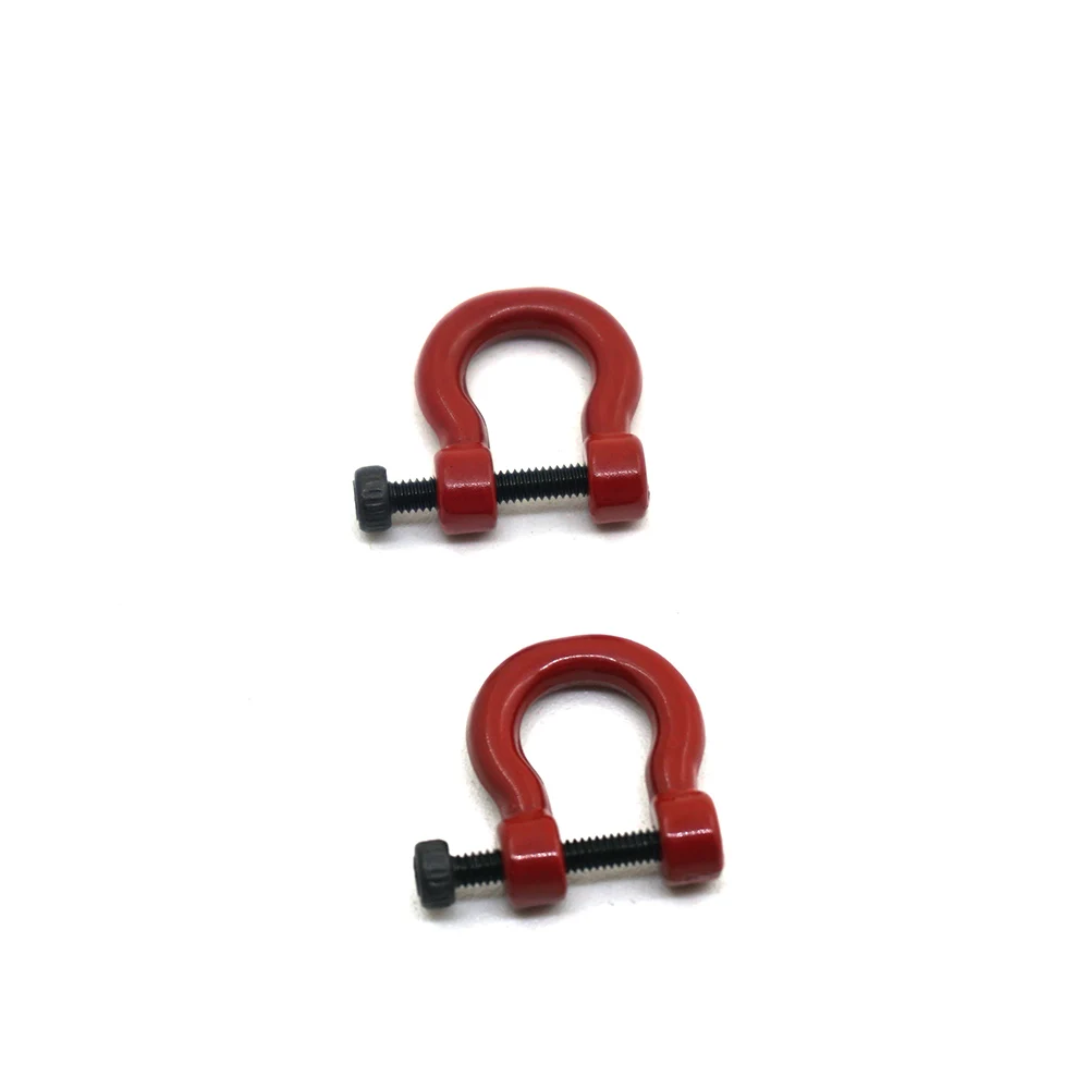 1/2Pair RC Car Metal Trailer Shackle Rescue Tow Hook U-type Hook for 1/10 RC Crawler TRX4 Upgrade Parts