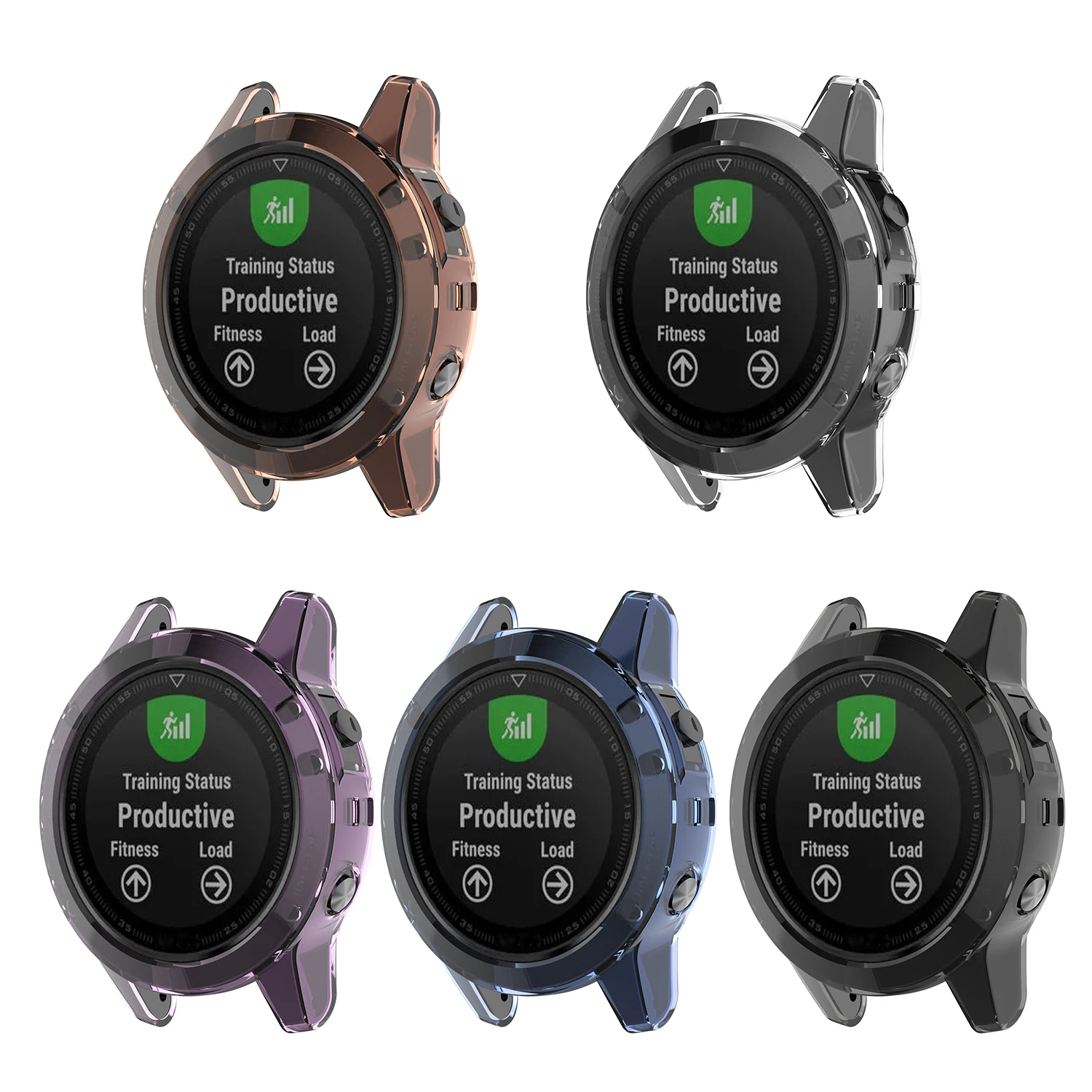 Custodia protettiva morbida in TPU per Garmin Fenix 5 5S 5X Plus custodia protettiva trasparente per paraurti