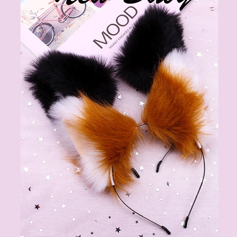 Cosplay ear headband anime dance party ear socket with hair removable three-dimensional cat ears fox ears