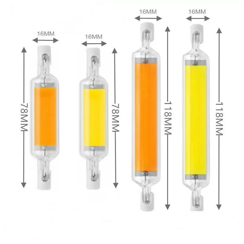 5pcs/Lot R7S 5W 10W 20W COB Led Lamp Dimming Light RGB  AC220V Lampada Bulb J78MM 118M 189MM replace 50w 100w halogen floodlight