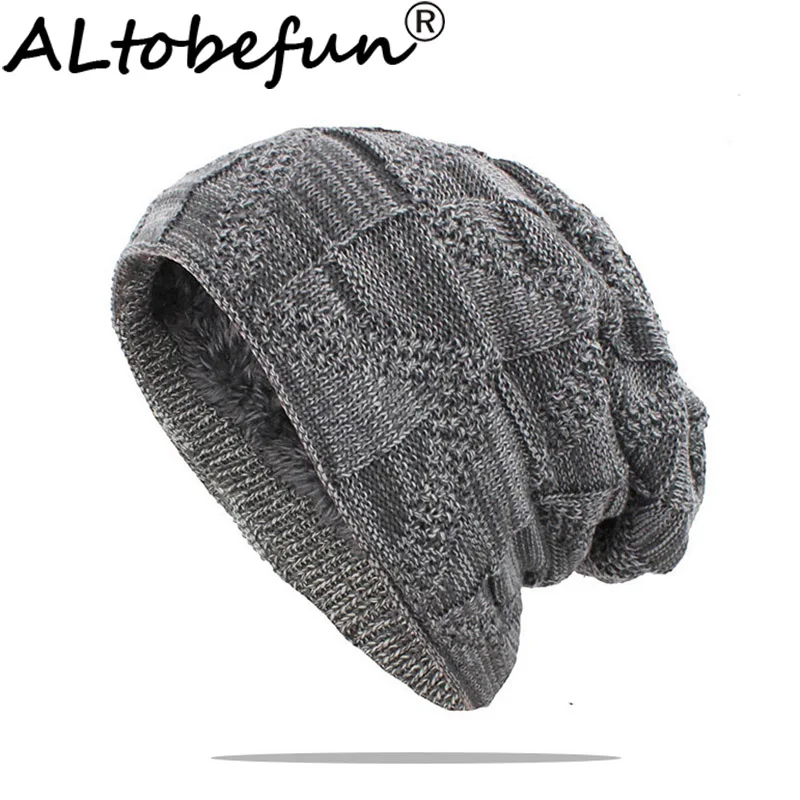 ALTOBEFUN Women Men Winter Warm Hat For Adult Unisex Outdoor New Wool Knitted Beanies Skullies Casual Cotton Hats Cap HT137B