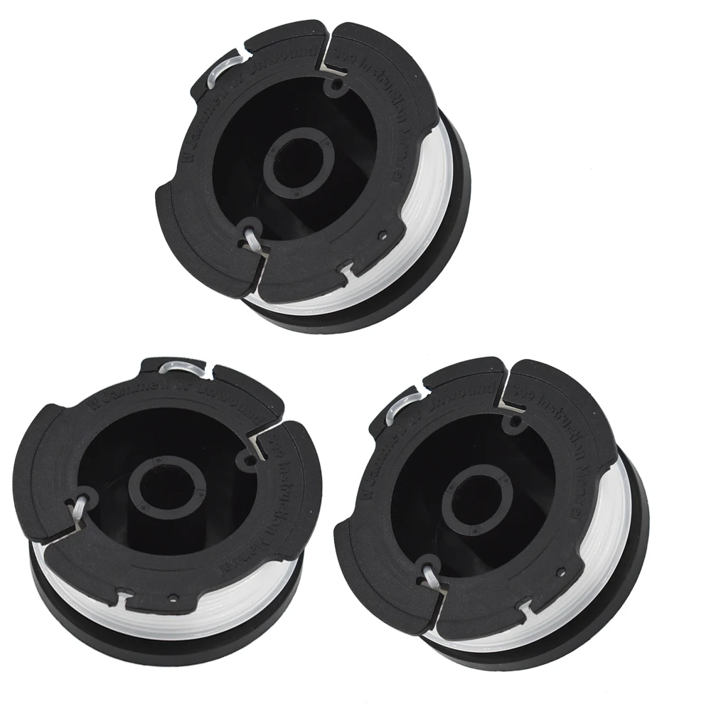 3 Pack String Trimmer Spools For BLACK+DECKER AF-100-3ZP GH900 W/ 0.065" Line