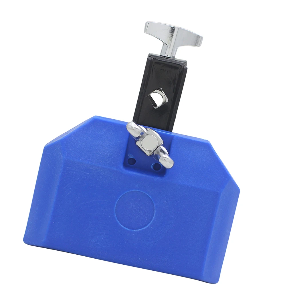 Blue Plastic Cow Bell Percussion Musical Accessory High Pitched Cowbell New