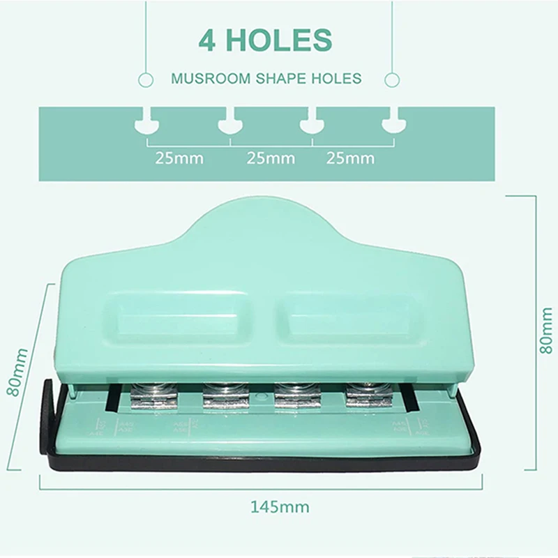 KW-triO 4-gaats creatieve paddestoel perforator schijfring bindend snijder T-type papier puncher ambachtelijke diy tool kantoren briefpapier