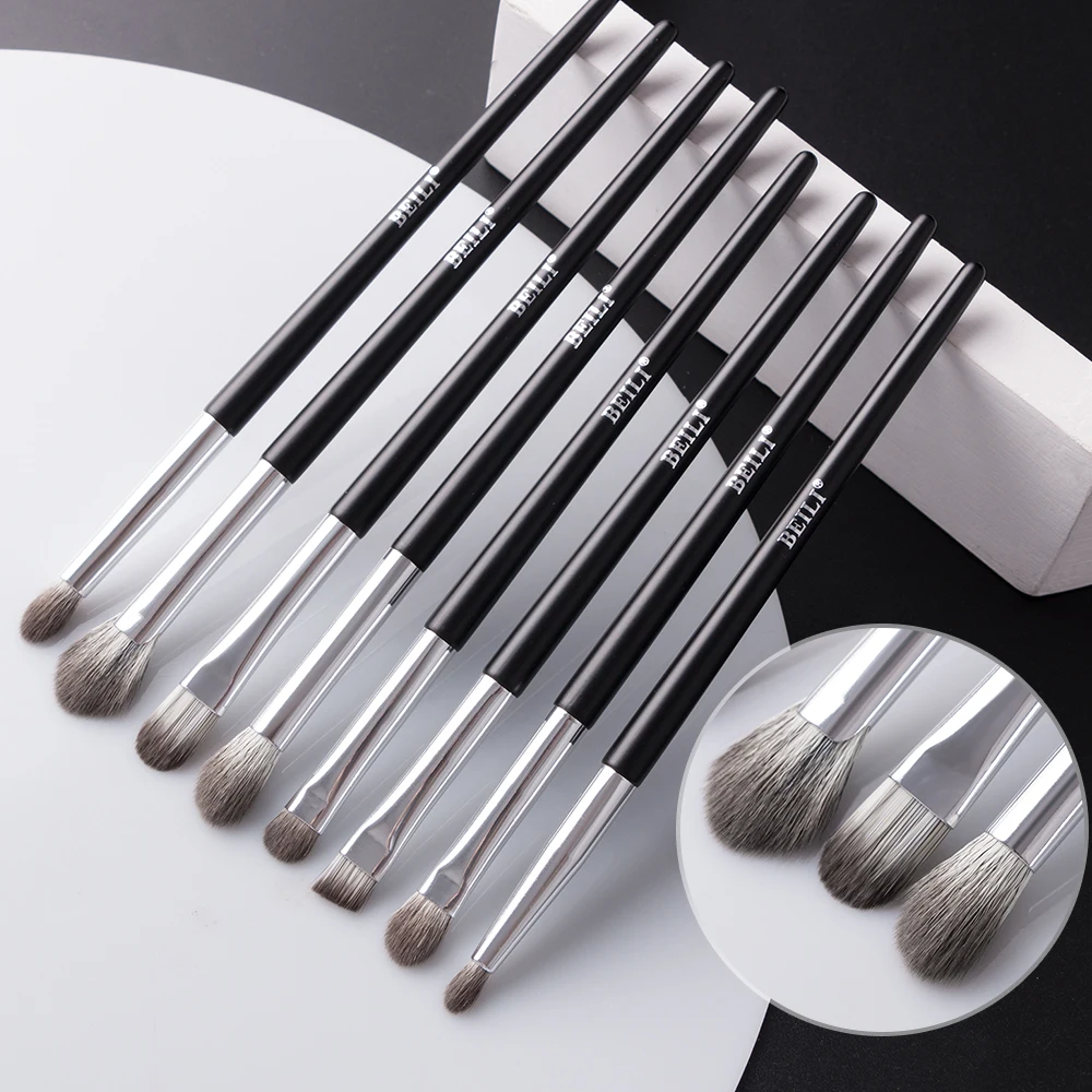 BEILI 12 pcs High quality Professional Makeup Brushes Set Synthetic Eyeshadow Eyebrow Eyeliner Foundation Blush Powder