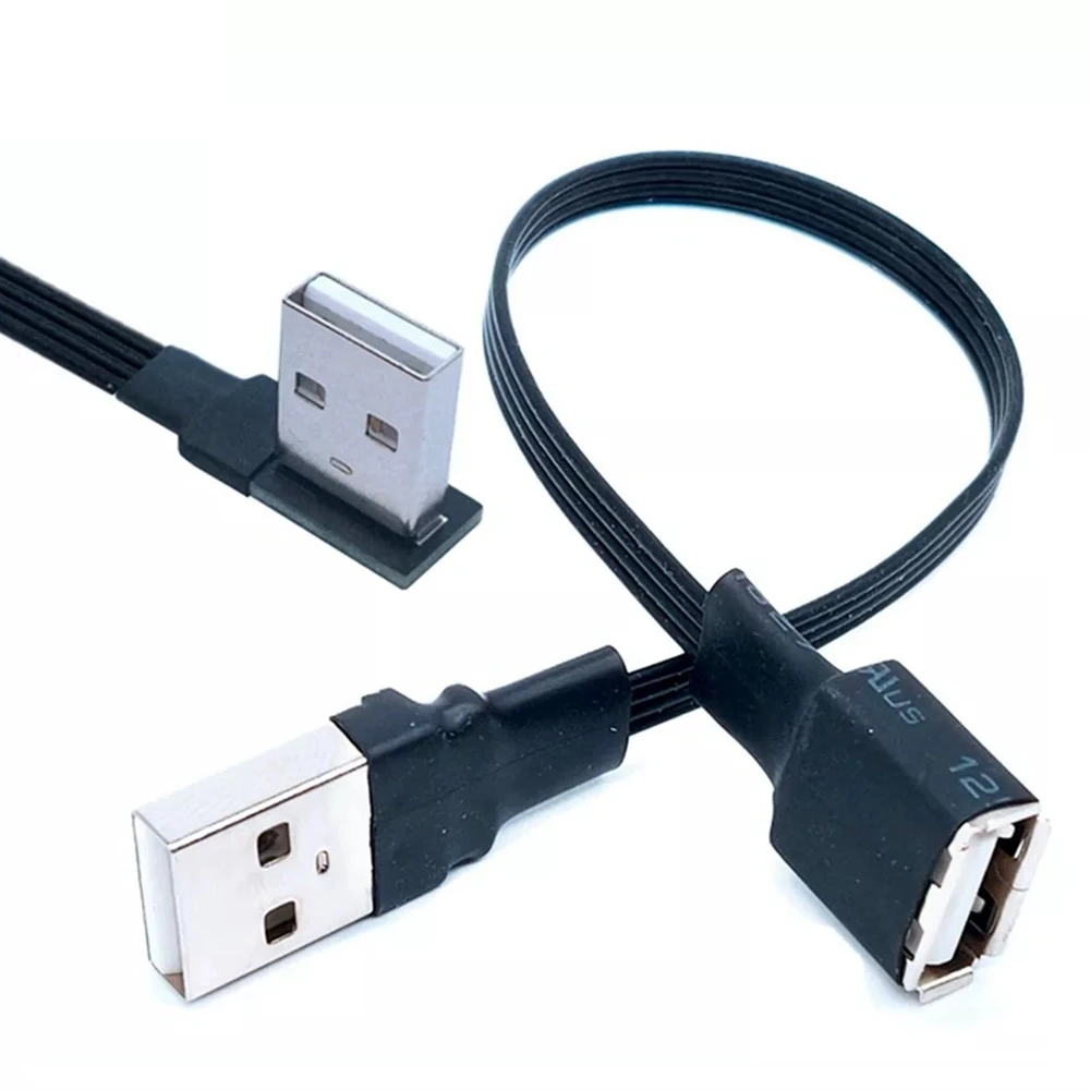 USB 2,0 EINE weibliche panel montieren zu USB EIN mann Bis Unten Rechts Links 90 ° abgewinkelt stecker verlängerung kabel