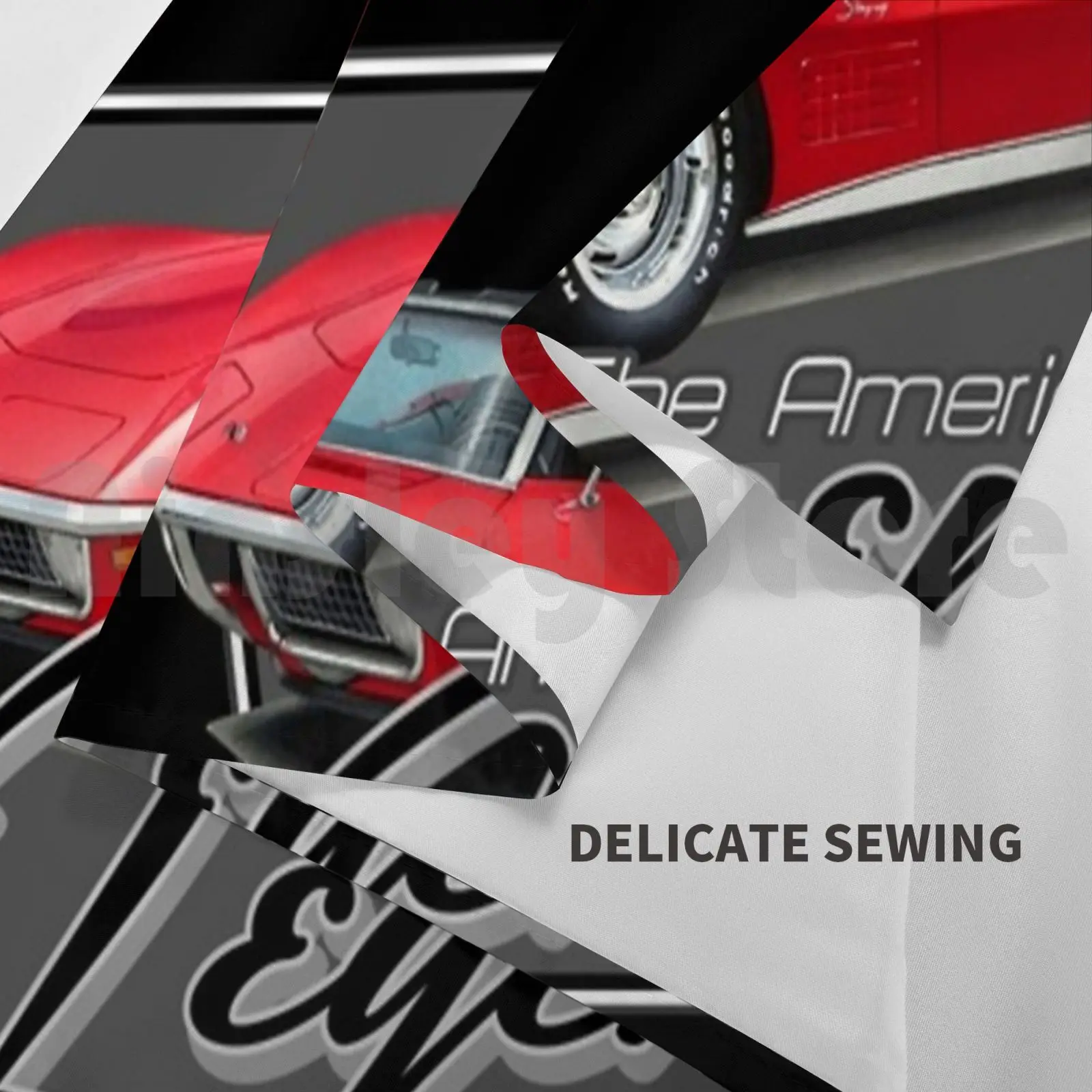 American Legend Stingray Red نسيج مخصص أمريكي Legend Stingray Corvette Red Classic Muscle