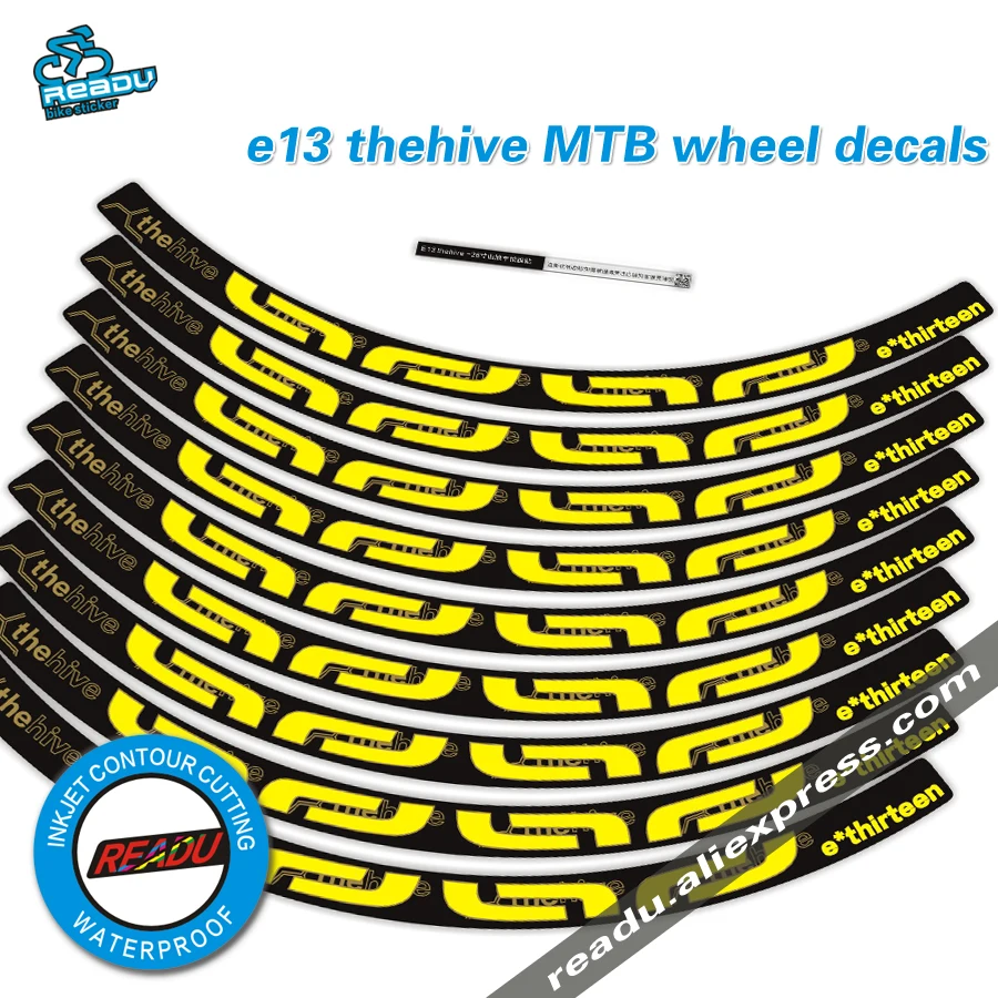 

E13 thehive mountain bike wheel stickers E13 bicycle bike wheelset stickers MTB rims decal e thirteen bike rim decal