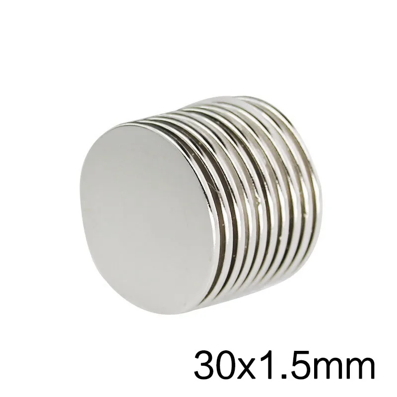 2/5/10/20PCS 30x1.5mm Powerful Magnets NdFeB Permanent Round Magnet 30x1.5 N35 Neodymium Magnetic Super Strong magnet 30*1.5 mm