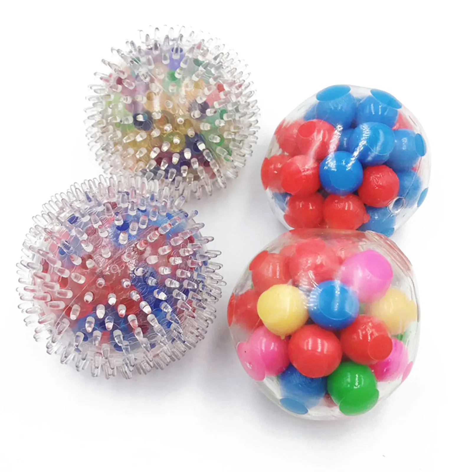 Squeeze Ball Toy Relieve Stress DNA Colorful Beads New Fashion Hand Exercise Tool for Kids / Adults