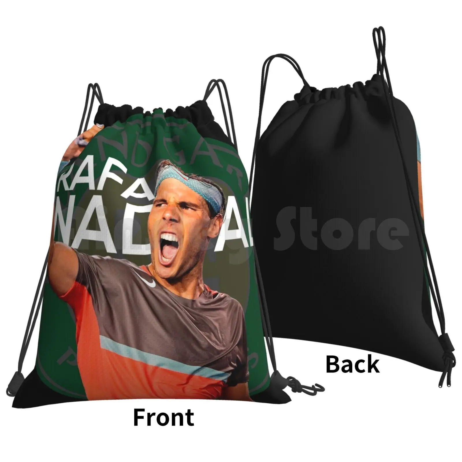 Rafa Nada : King Backpack Drawstring Bags Gym Bag Waterproof Swim Rafael Nadal Spain Sports Tennis Come On Rafa White Rafa