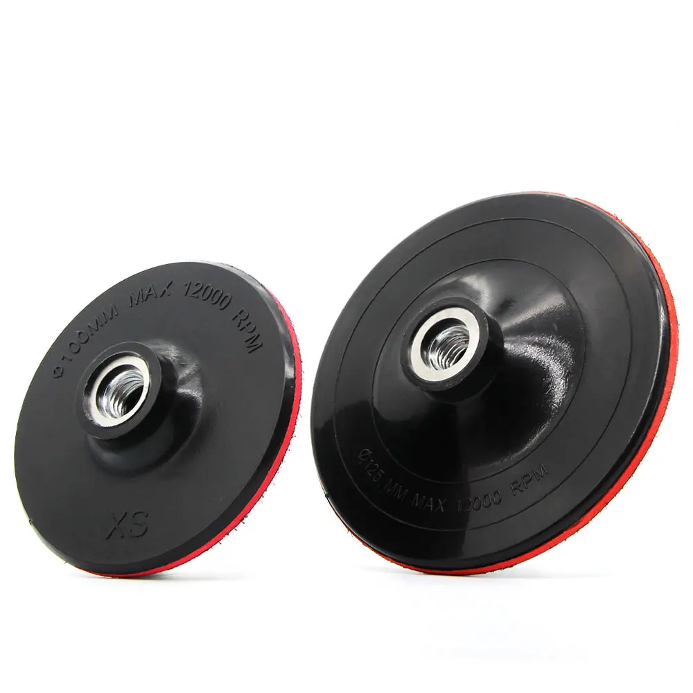 

2pcs Polishing Backing Plate Dia. 4-5 Inch 100mm 125mm Rubber Backer Pad Angle Grinder Car Polish Bonnet Self Adhesive Hook Loop