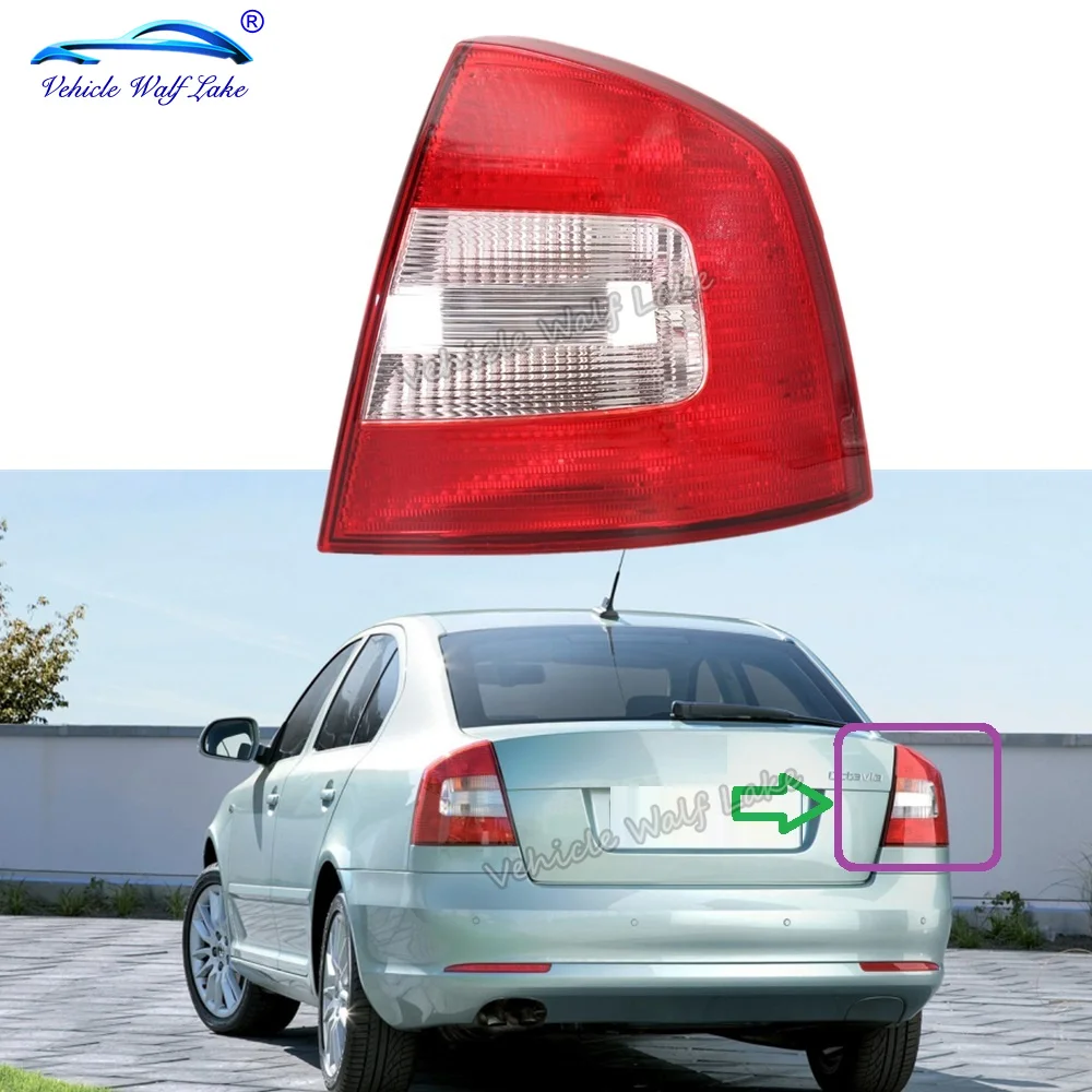 1szt x Prawe tylne światło bez żarówek do Skody Octavia A5 A6 Sedan 2009 2010 2011 2012 2013 Stylizacja samochodu — zdjęcie 2