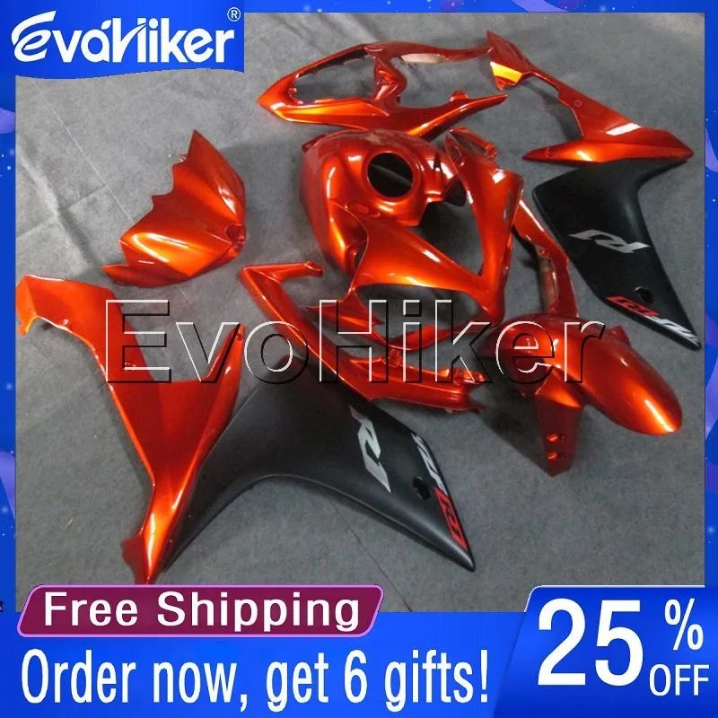 

Custom motorcycle fairing for YZF-R1 2007-2008 YZFR107 08 motorcycle bodywork kit Injection mold orange +gifts