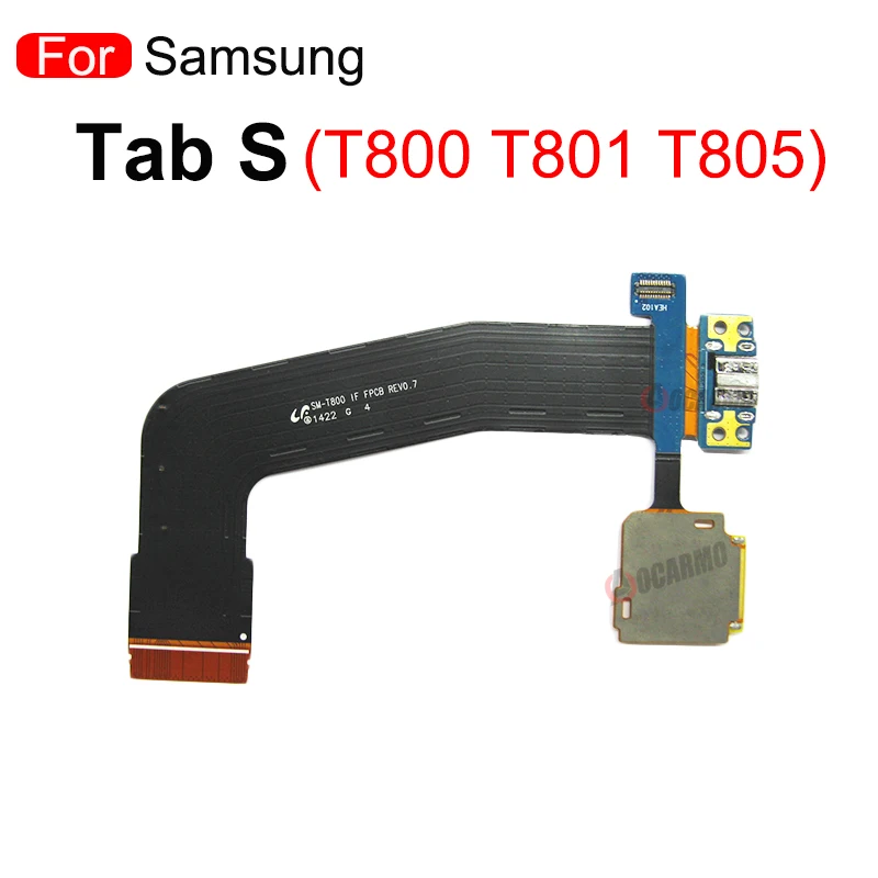 For Samsung GALAXY Tab S 10.5\'\' T800  T801 T805 USB Charging Dock Port + Micro SD Reader And Main Motherboard Flex Cable Repair