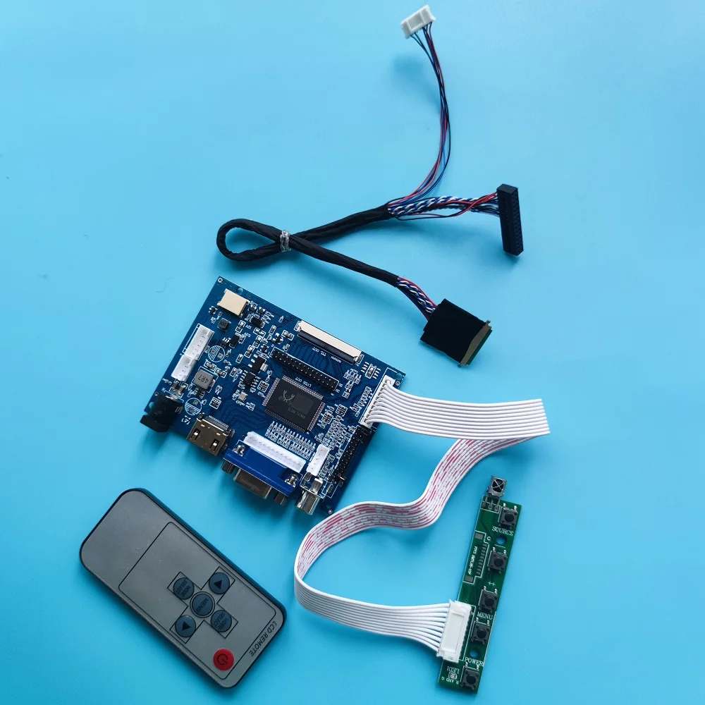 kit Work for LTN121AT06 1280x800 Screen remote display monitor panel driver 40pin Controller Board 2AV VGA AV LED HDMI LCD