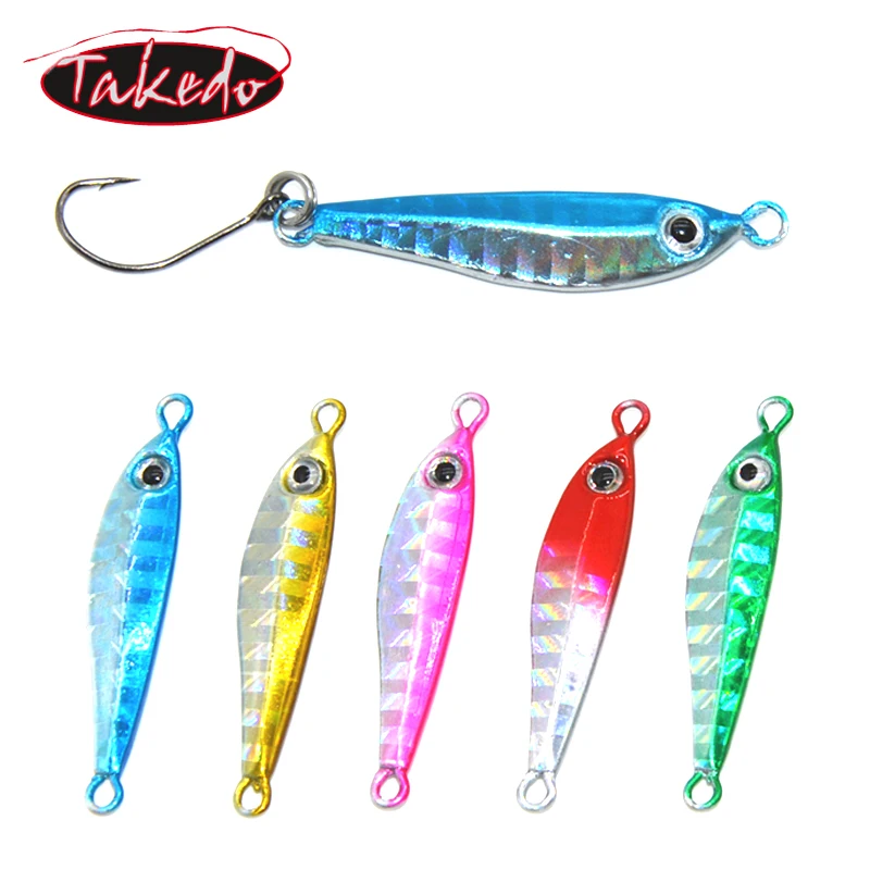 TAKEDO LY03 5g 8g 12g 18g Saltwater Sinking Lure Jig Head Fishing Lure Bass Fishing Lead Lure jigging Metal jig Lure For Fishing