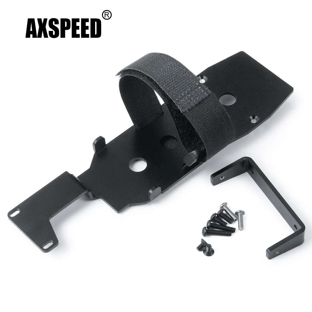 AXSPEED Metal Battery Mounting Plate Tray with Belt for TRX-4 TRX4 Bronco Blazer 1/10 RC Crawler Car Model Upgrade Parts