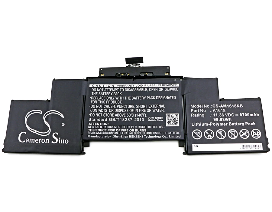 

cameron sino for MacBook Pro 15" A1398 Retina 2015 A1618 battery