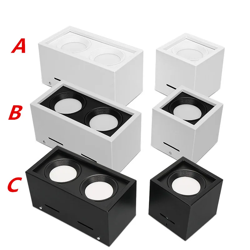 

Square COB LED Dimmable Downlights 7W 10W 14W 20W Surface Mounted LED Ceiling Lamps Spot Light LED Downlights AC85V-265V