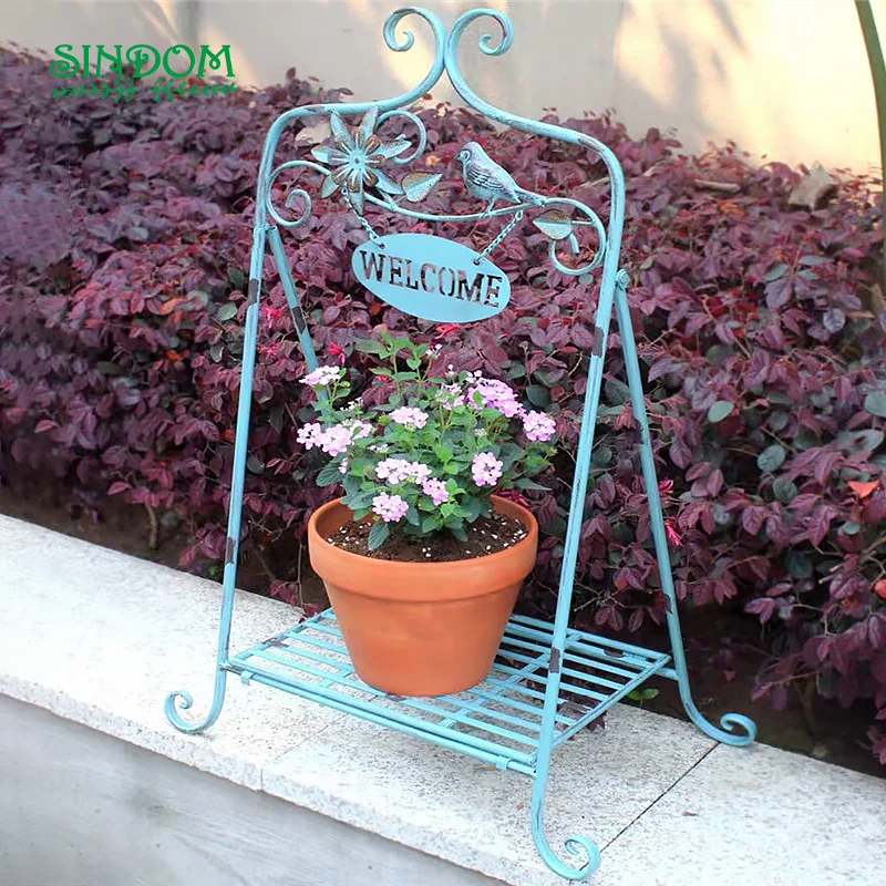 Plant Holder Metal Home Decorative Plant Display Flower Rack Stand for Garden