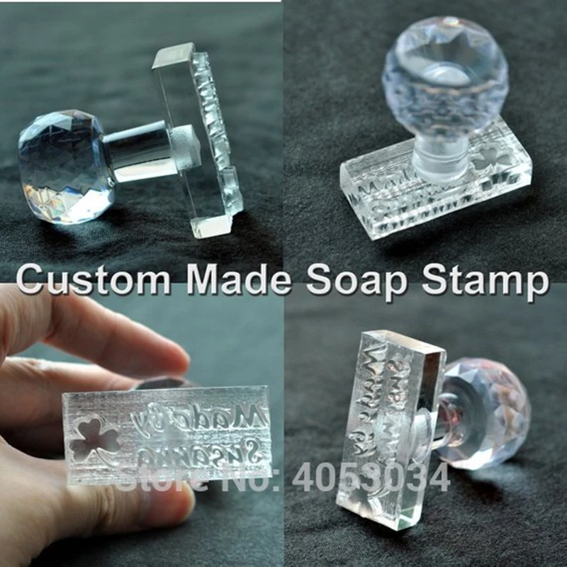 CustomMADE SOAP STAMP, Personalized Cookie,Stamp, Logo Embosser Handmade Acrylic Glass Soap Stamp Soap Mold /Wedding Stamp